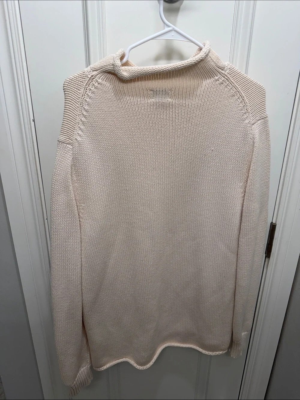 J. Crew Men's Cream Turtleneck Sweater